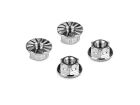 HUDY TITANIUM NUT M4 WITH SERRATED FLANGE (4) / HUD296542