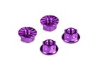 HUDY TITANIUM NUT M4 WITH SERRATED FLANGE - VIOLET (4) / HUD296542-V