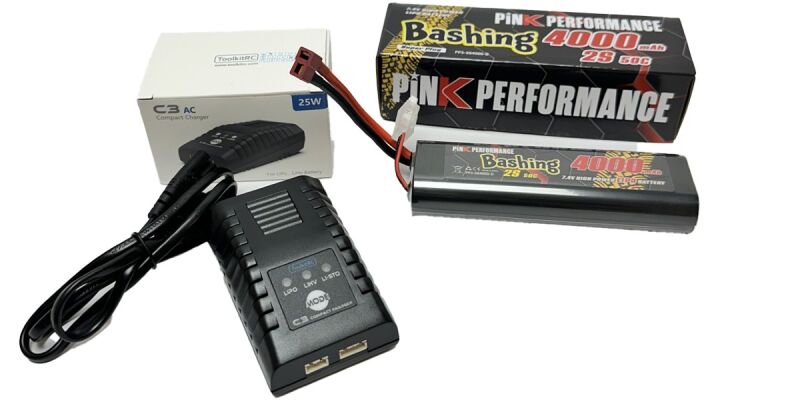 Kyosho Ke Power Bundle 4000-2S LIPO (Deans)-Ladegerät C3 Ac / K.82140PB2