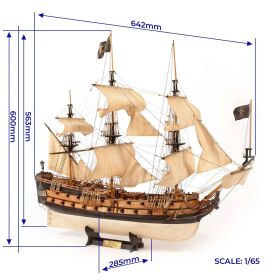 OcCre Royal Fortune Piratenschiff Holzbausatz 1:65 / oc12015