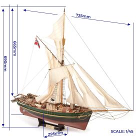 OcCre Gjoa Forschungsschiff Holzbausatz 1:45 / oc12016