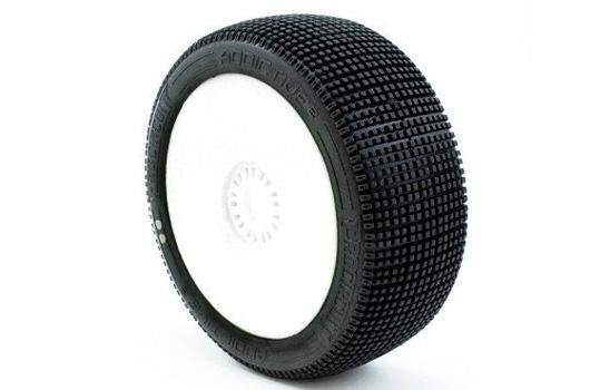 ProCircuit Addictive v2 Buggy Reifen 1:8 Mischung S1 supersoft montiert auf weißer Felge, 17 mm Hex / PCW2004-S1