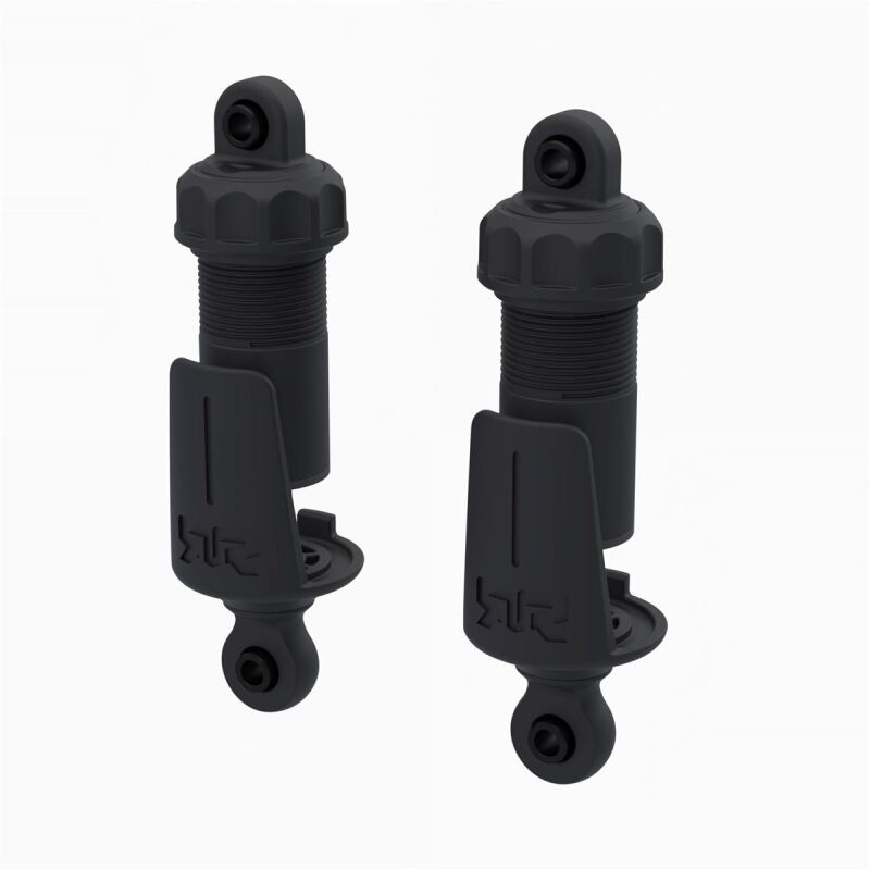 ARRMA Shock Set Bore: 11mm Length: 70mm Piston: 2x1.3mm Oil: 2000cSt Black with Bump Stop / ARA-2641