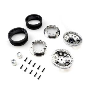 Axial 1.9 Raceline Daytona Beadlock Wheels Chrome (2) /...