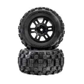 Pro-Line Racing Badlands Front/Rear Tires MTD 12mm Black Split Six (2): ARRMA MINI KRATON / PRO1030110