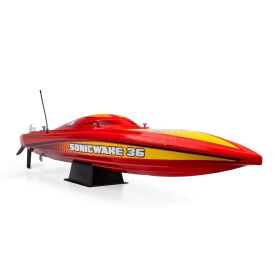 Pro Boat Sonicwake 36" V3 Deep-V Rennboot RTR, selbstaufrichtend, rot / PRB-2171T2