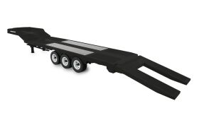 AMEWI Tieflader-Sattelauflieger Dreiachser für Scania 1:18 schwarz / 22761