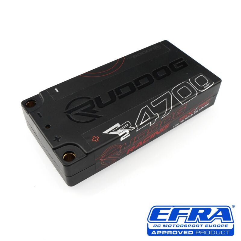 RUDDOG Racing RR2 LiPo-HV Akku 4700mAh 150C/75C 7.6V 2S 18.5mm-LCG Short Stick Pack / RP-0853