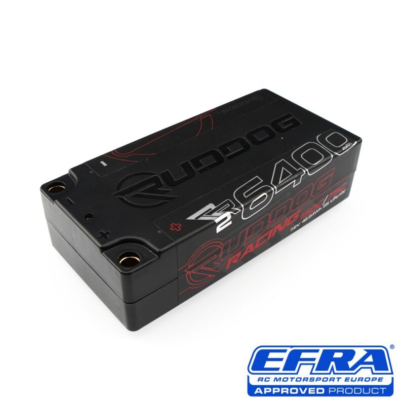 RUDDOG Racing RR2 LiPo-HV Akku 6400mAh 7.6V 2S 150C Shorty Stick Pack 25mm / RP-0856