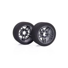 Matrix 1/8 Front XTREME Five Carbon 32 Shore RC Model Tires (37mm | 68mm | 32Sh) / MX-8A32XTC