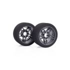 Matrix 1/8 Front XTREME Five Carbon 32 Shore RC Model Tires (37mm | 68mm | 32Sh) / MX-8A32XTC