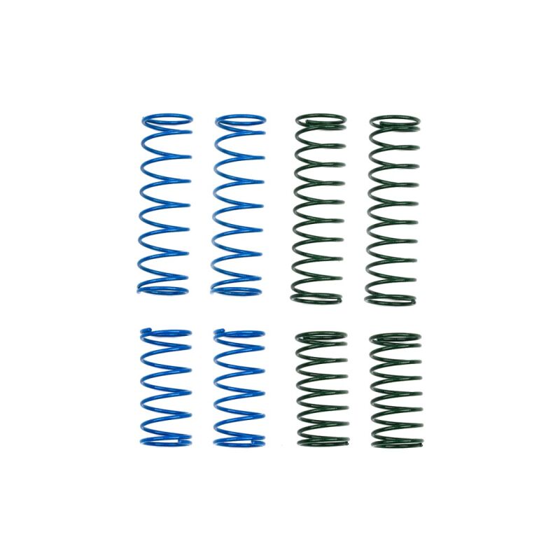 Team Associated Model 24 Shock Spring Set, Soft/Green, Hard/Blue / AE21776