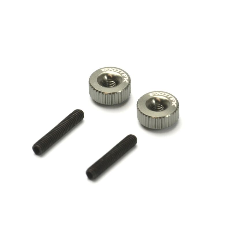 Exotek Twist Nuts Rändelmuttern M3 Aluminium 2 Stück gunmetal / EXO1191GUN