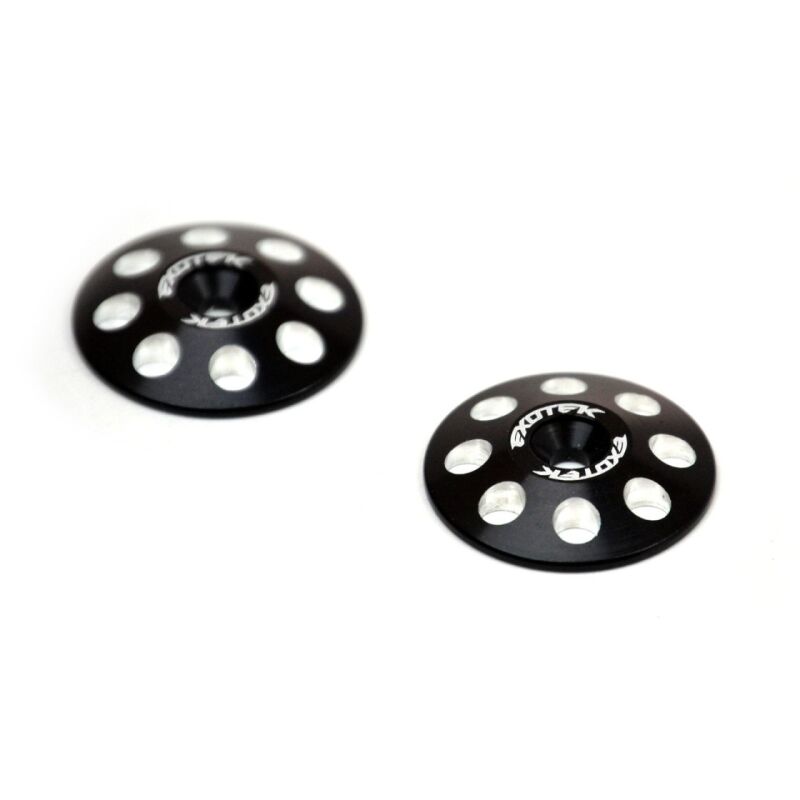 Exotek XL Wing Buttons, 7075 Heavy Duty 22mm Wing Buttons For 1/8 Scale (2pcs | Black) / EXO1665BLK