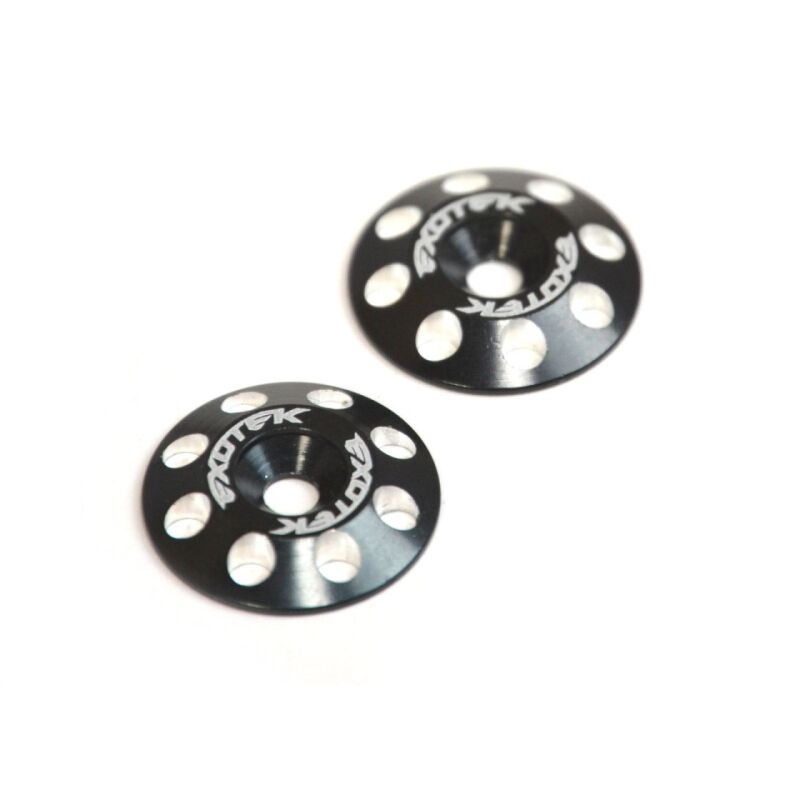 Exotek Flite Wing Buttons V2, 6061 (2pcs | Black) / EXO1678BLK