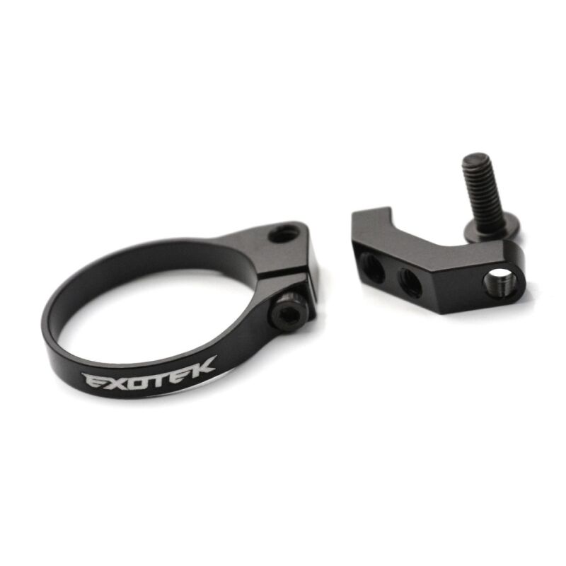 Exotek 24mm Mini Fan Mount, Clamp On 7075 For 24mm Dia. Motors (Black) / EXO2161BLK