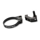 Exotek 24mm Mini Fan Mount, Clamp On 7075 For 24mm Dia. Motors (Black) / EXO2161BLK