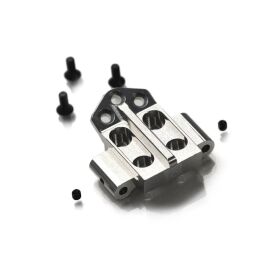 Exotek Tamiya BBX BB-01 HD Querlenkerhalter vorn unten Aluminium 7075 silber / EXO2234