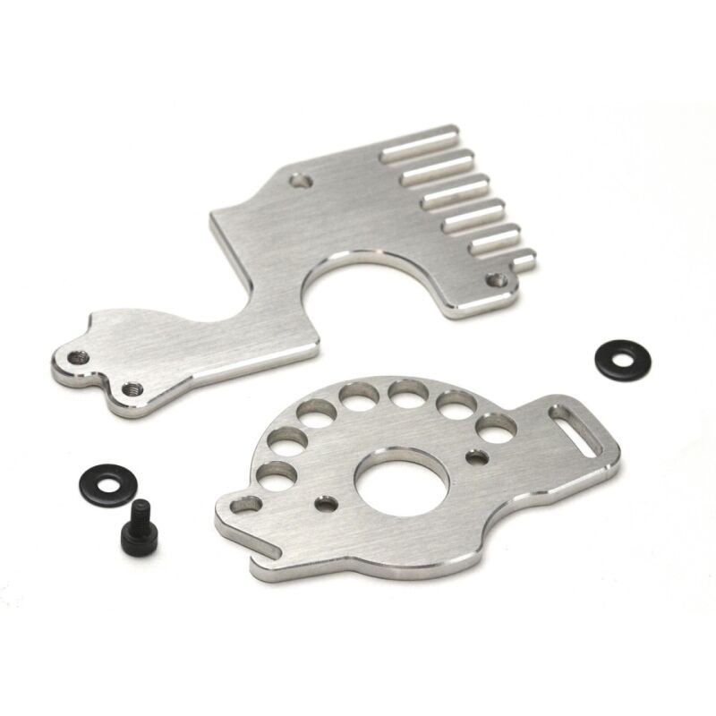 Exotek Associated MT10 / PRO4 SC10 HD Motor Cooling Plate Set, Stainless Steel / EXO2271