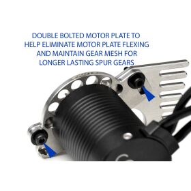 Exotek Associated MT10 / PRO4 SC10 HD Motor Cooling Plate Set, Stainless Steel / EXO2271