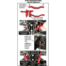 Exotek Losi Nascar Arrma GROM Racing HD Steering Set, Heavy Duty 7075 / EXO2299