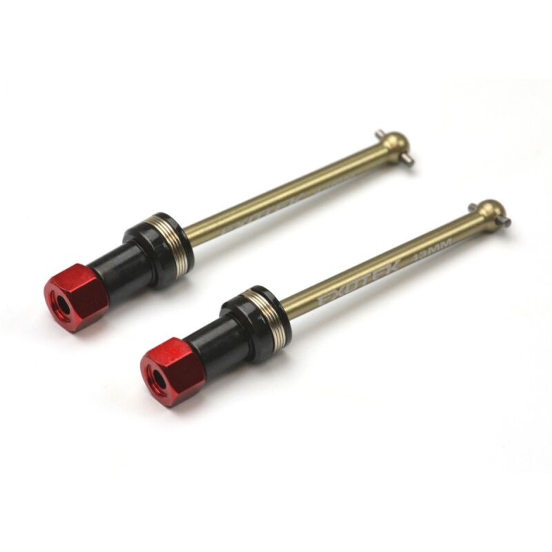 Exotek Losi Nascar CVD Set, 43mm Front W/ Red Alloy Hexes / EXO2319