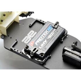 Exotek Shorty-Akkuhalter-Set 7075 Aluminium & Carbon, für Team Associated RC10 / EXO2365