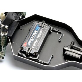 Exotek Shorty-Akkuhalter-Set 7075 Aluminium & Carbon, für Team Associated RC10 / EXO2365