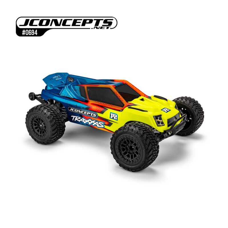 JConcepts P2 Stadium Truck Karosserie für Traxxas Rustler Clipless, vorgeschnitten, klar / JCO0694