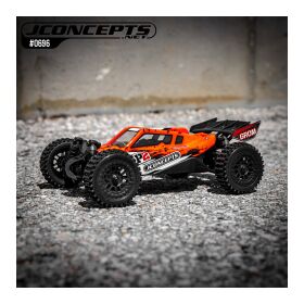 JConcepts P2 Buggy Karosserie für Arrma Typhon Grom Clipless, vorgeschnitten, klar / JCO0696
