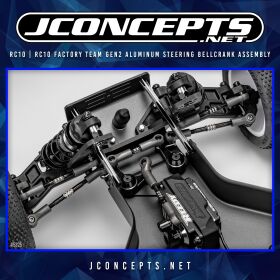 JConcepts RC10 Gen2 Aluminium-Lenkungsset Bellcrank blau...