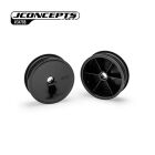 JConcepts Mono - RC10 2.0" front wheel, black - 2pc (Fits: 3/16" x 3/8" bearing | 2.0” buggy front tires) / JCO3478B