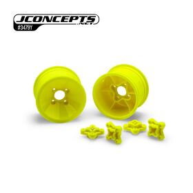 JConcepts Mono - RC10 2.0" rear wheel, yellow - 2pc...