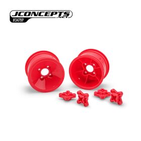 JConcepts Mono - RC10 2.0" rear wheel, retro pink -...
