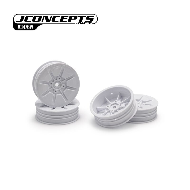 JConcepts Pioneer - 2.2" 2wd buggy slim front wheel, white - 4pcs / JCO3476W