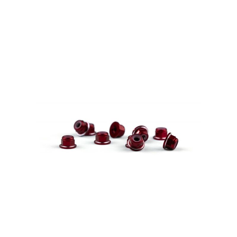 Avid RC Ringer Locknut | M3 Flanged | Red | 10 Pack / AV10100-RED