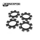 JConcepts - monster truck satellite tire rubber bands - black / JCO5268-2