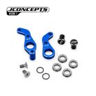 JConcepts Aluminium-Lenkhebelsatz für RC10 / RC10T 4WD blau / JCO5286-1