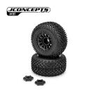 JConcepts Choppers Monster Truck Kompletträder auf Shuttle Felgen, Platinum Compound, 2 Stück / JCO4187-39812