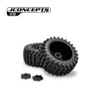 JConcepts Magma Monster Truck Kompletträder auf Shuttle Felgen, Platinum Compound, 2 Stück / JCO4188-39812