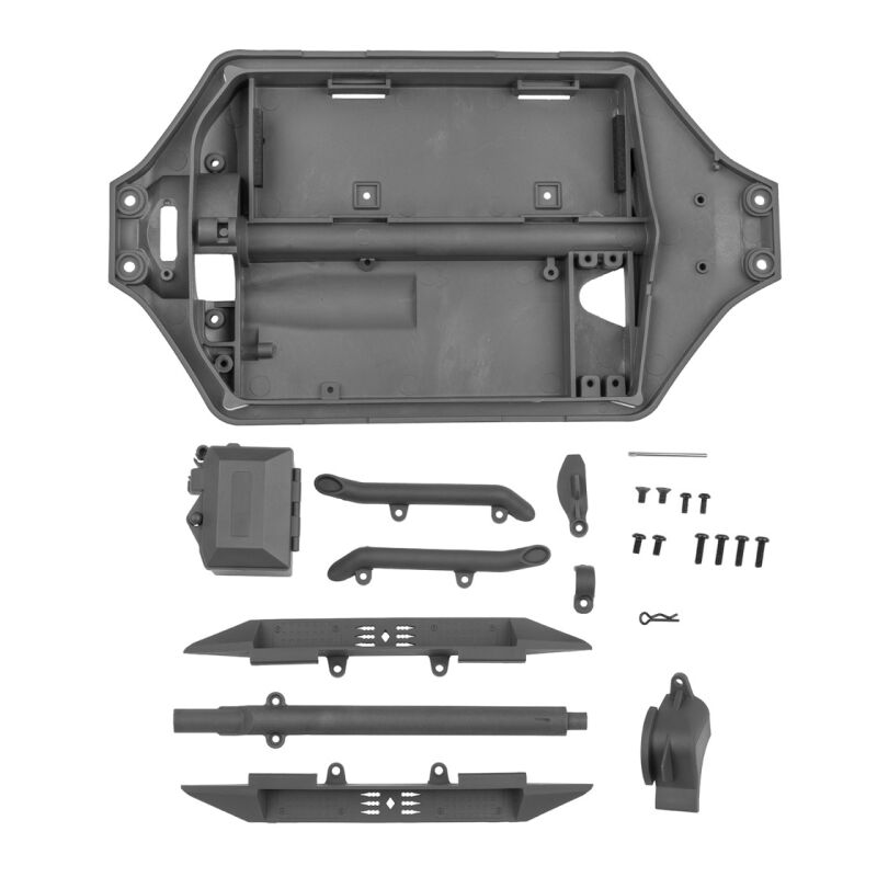 Team Associated Rival MT10 Factory Team Chassis, Gray / AE25884