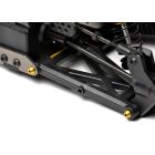 Exotek Querlenkerstifte geschraubt (4 Stück) hinten, Stahl nitriert poliert, für Kyosho Turbo Optima Mid / EXO2395