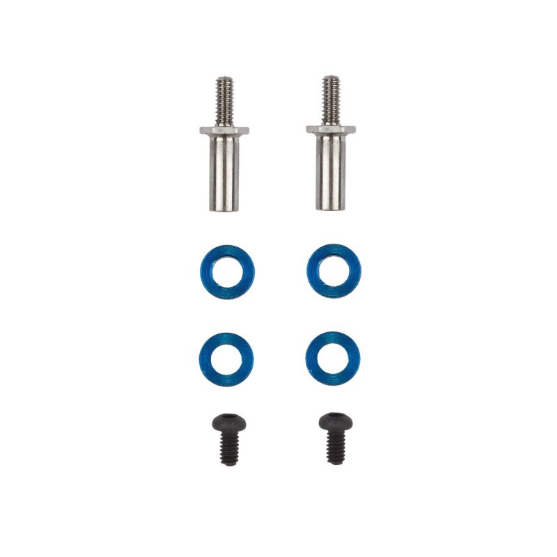 Team Associated RC28R FT Adjustable Front Axles, Titanium / AE21637