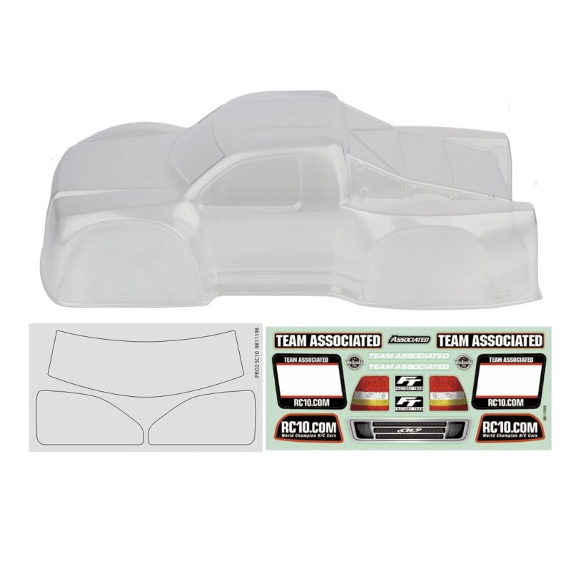 Team Associated PRO2 SC10 SWB Contender Body, Clear / AE72125
