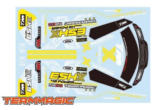 Team Magic Ersatzteil-Aufkleber-E5 HX 4s