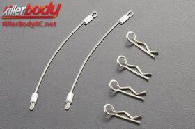 KillerBody Karosserieklammern - 1/10 - mit Metal Cord (4...