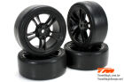 Team Magic Reifen - 1/10 Touring - montiert - 5 Spoke Felgen - Sechskant - Slics