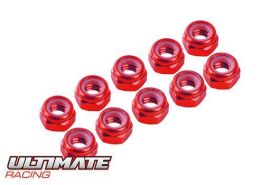 Ultimate Racing . Alu NYLON NUT rot