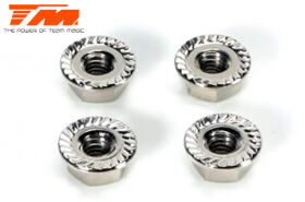 Team Magic Radmuttern - M4 serrated geflanscht
