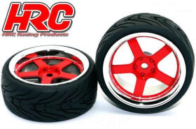 HRC Racing Reifen - 1/10 Touring - montiert - 5-Stars...